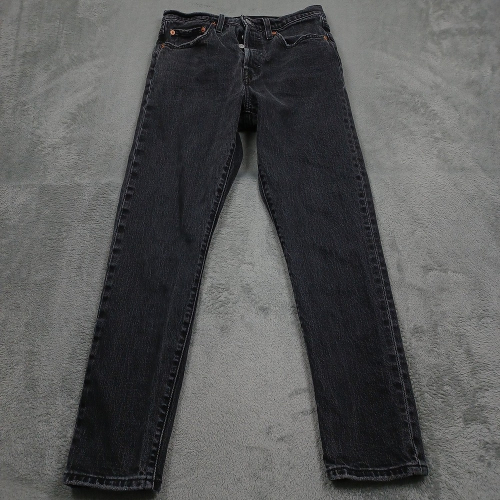 Levis 501 Jeans Womens 27 Black Denim Straight Modern‎ Casual